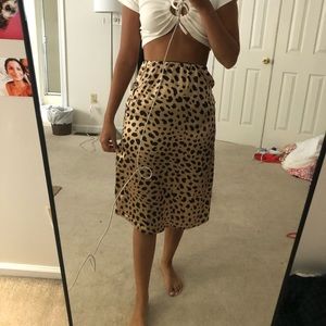 long cheetah skirt